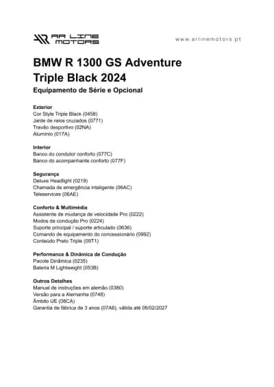 Sell BMW R 1300 GS Adventure 2024 - 24950 EUR, 6150 km - AUTO.MOTO.pt