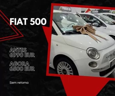 Vendo Fiat 500 2009 - 6500 EUR, 151370 km - AUTO.MOTO.pt