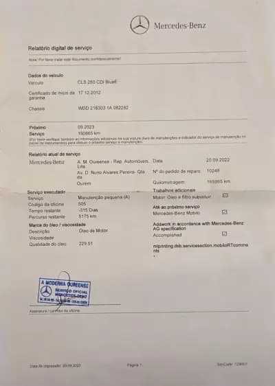 Vendo Mercedes-Benz CLS 250 2012 - 22500 EUR, 197255 km - AUTO.MOTO.pt