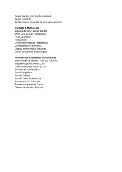 Sell BMW M8 2020 - 119950 EUR, 65000 km - AUTO.MOTO.pt