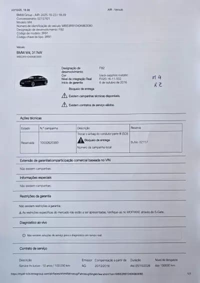 Vendo BMW M4 2016 - 63900 EUR, 25883 km - AUTO.MOTO.pt