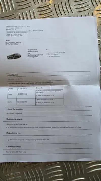 Vendo BMW 520 2018 - 23900 EUR, 284762 km - AUTO.MOTO.pt