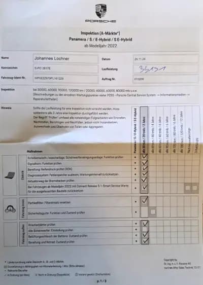 Sell Porsche Panamera Sport Turismo 2024 - 119900 EUR, 45564 km - AUTO.MOTO.pt