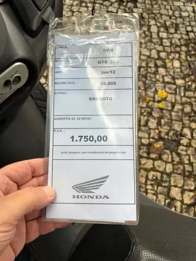 Vendo mota SYM GTS 2012 - 1750 EUR, 56800 km - AUTO.MOTO.pt