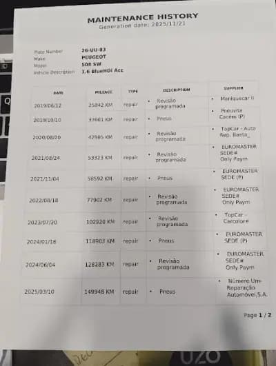 Vendo Peugeot 508 SW 2018 - 11990 EUR, 159720 km - AUTO.MOTO.pt